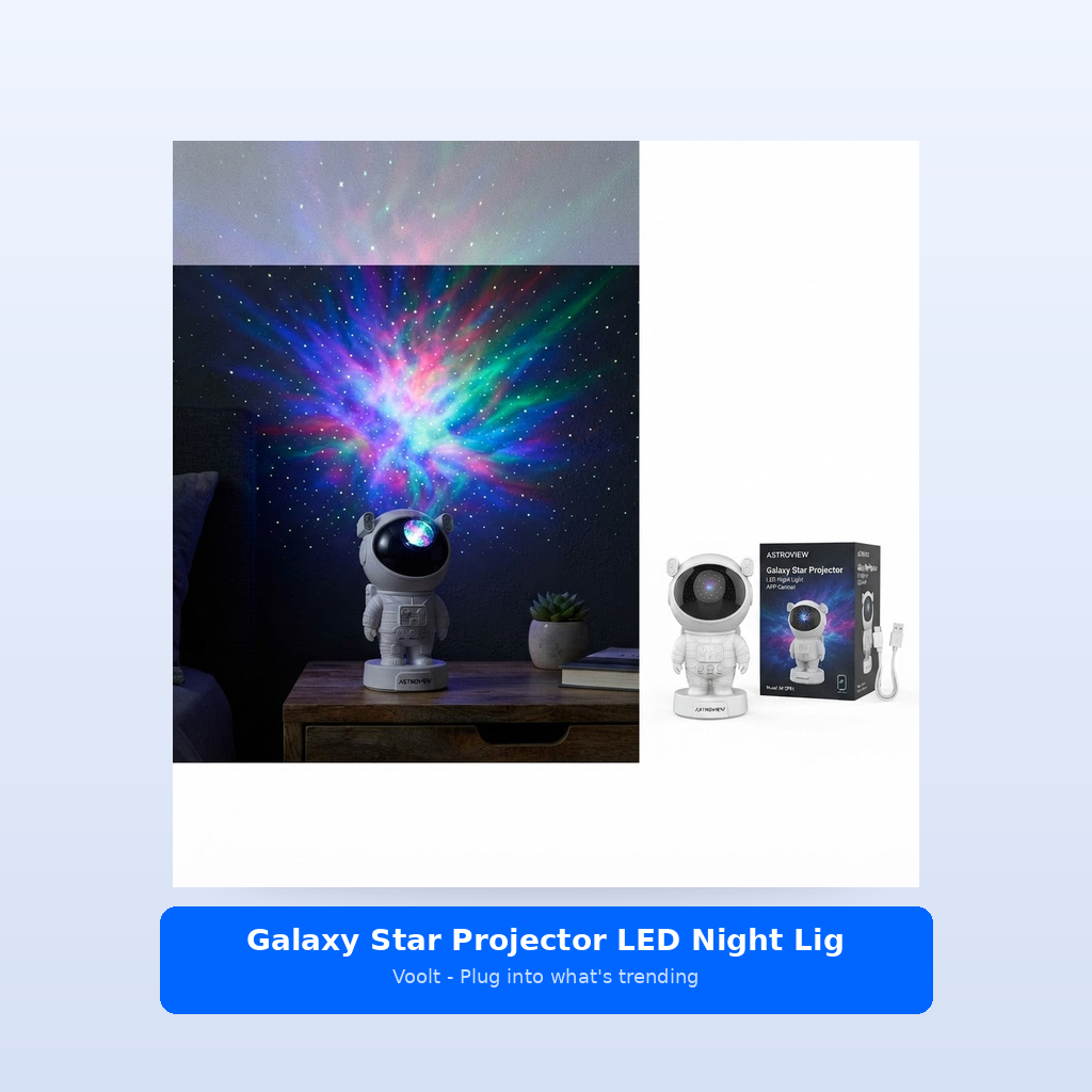 Studio shot - Galaxy Star Projector LED Night Light - Bluetooth 
