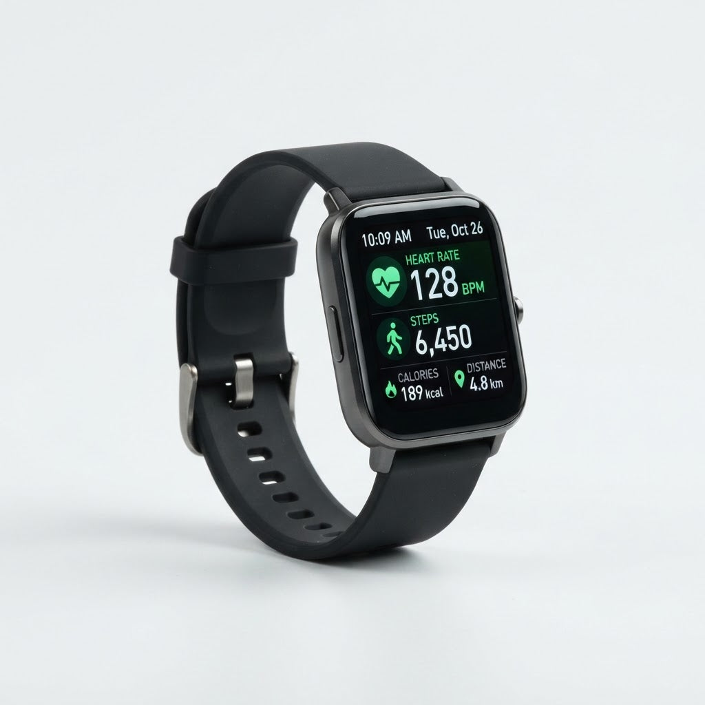 Smart Watch Fitness Tracker - AMOLED Display, Heart Rate, SpO2