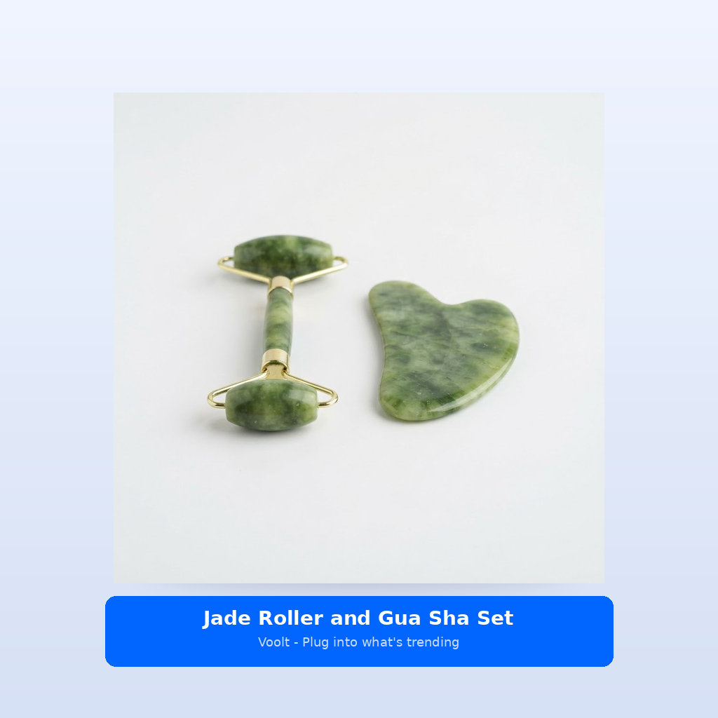 Studio shot - Jade Roller and Gua Sha Set - Facial Massage, Impr