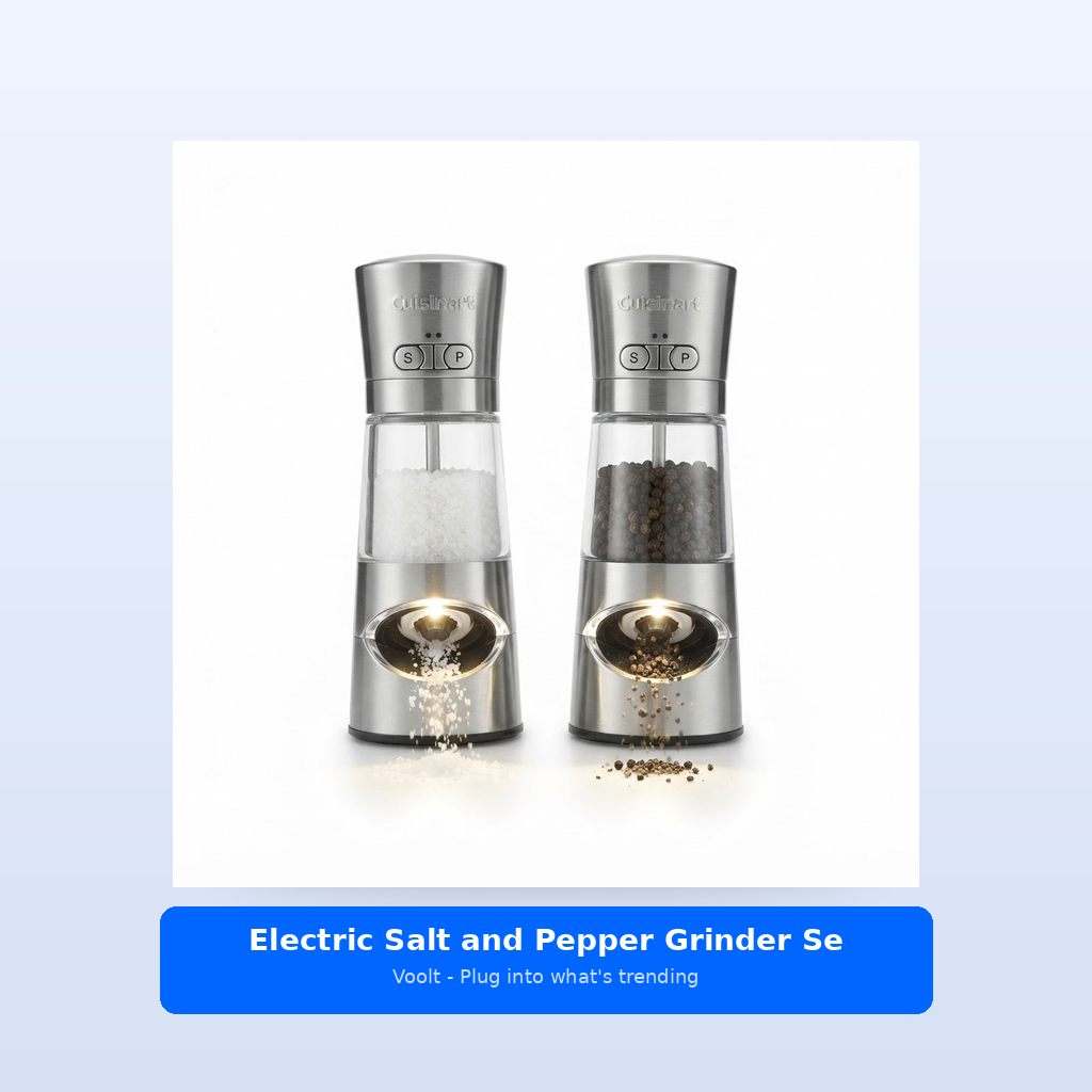 Studio shot - Electric Salt and Pepper Grinder Set - USB-C, LED 