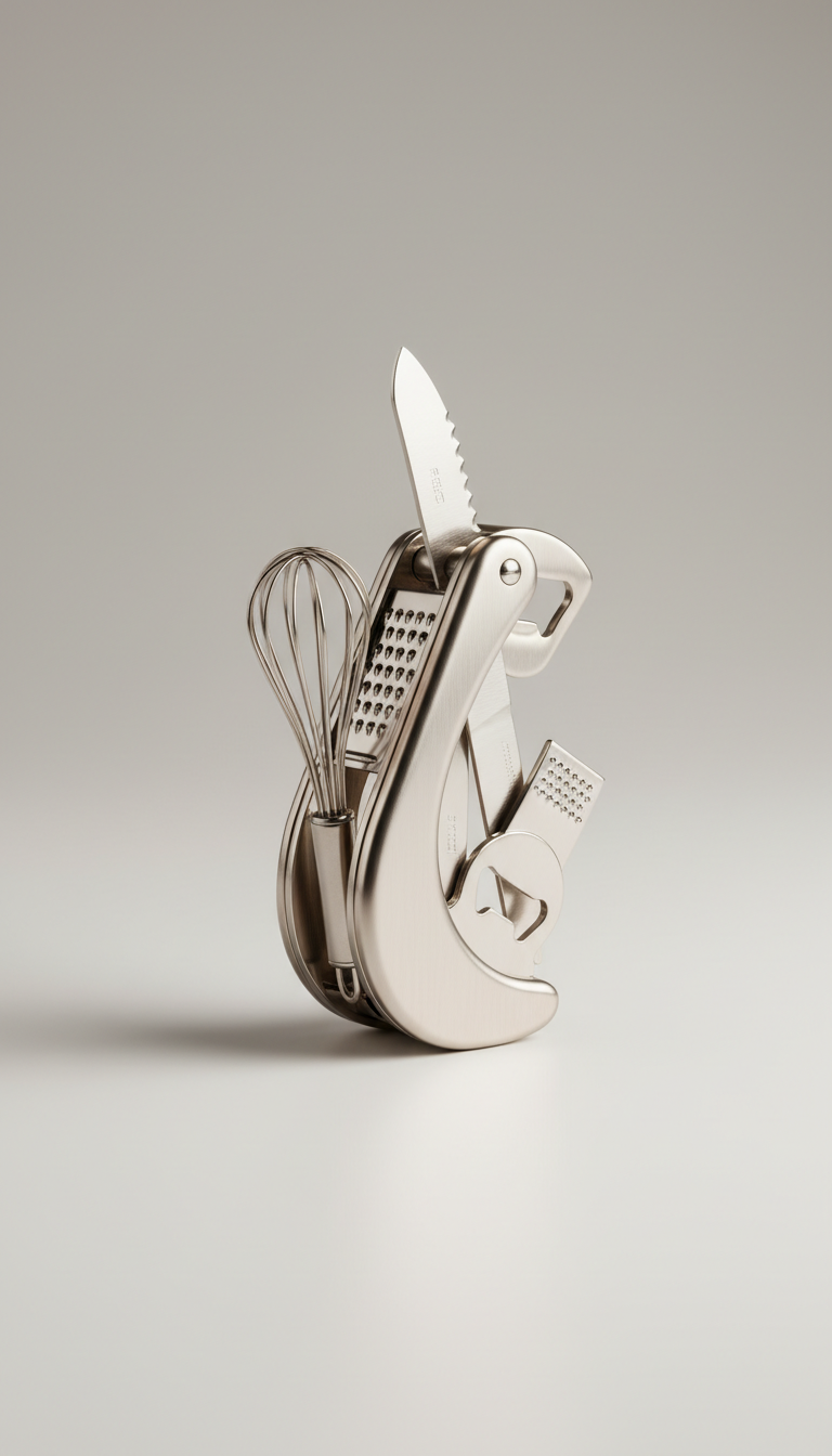 Stainless steel kitchen multi-tool