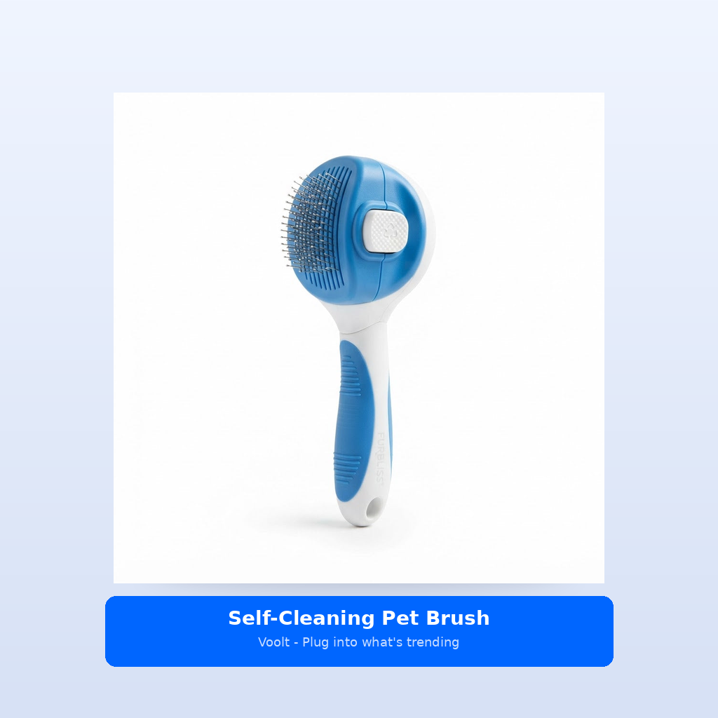 Studio shot - Self-Cleaning Pet Brush - One-Button Release, Groo