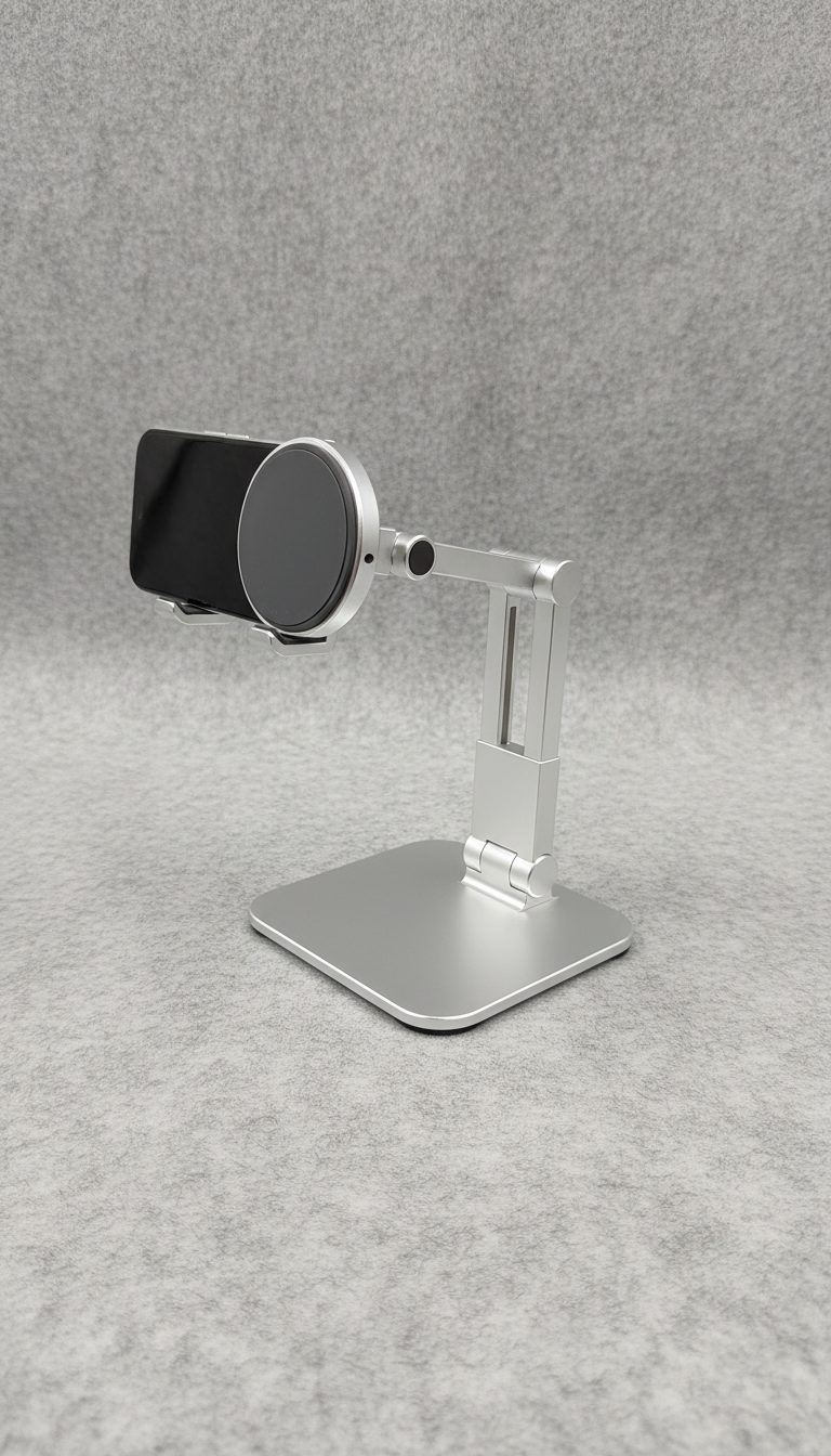 Adjustable ergonomic phone stand for desk