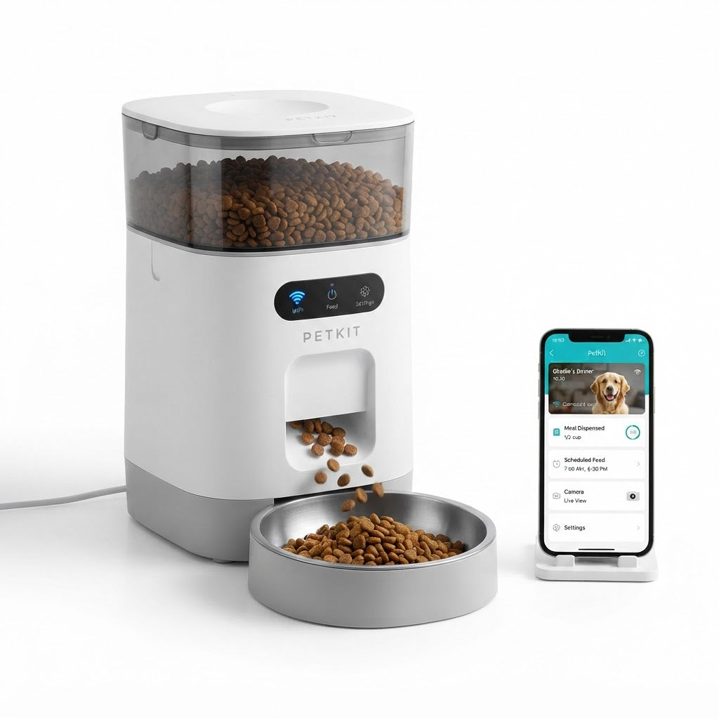 Smart Pet Feeder WiFi - 1080p Camera, App Control, Two-Way Audio