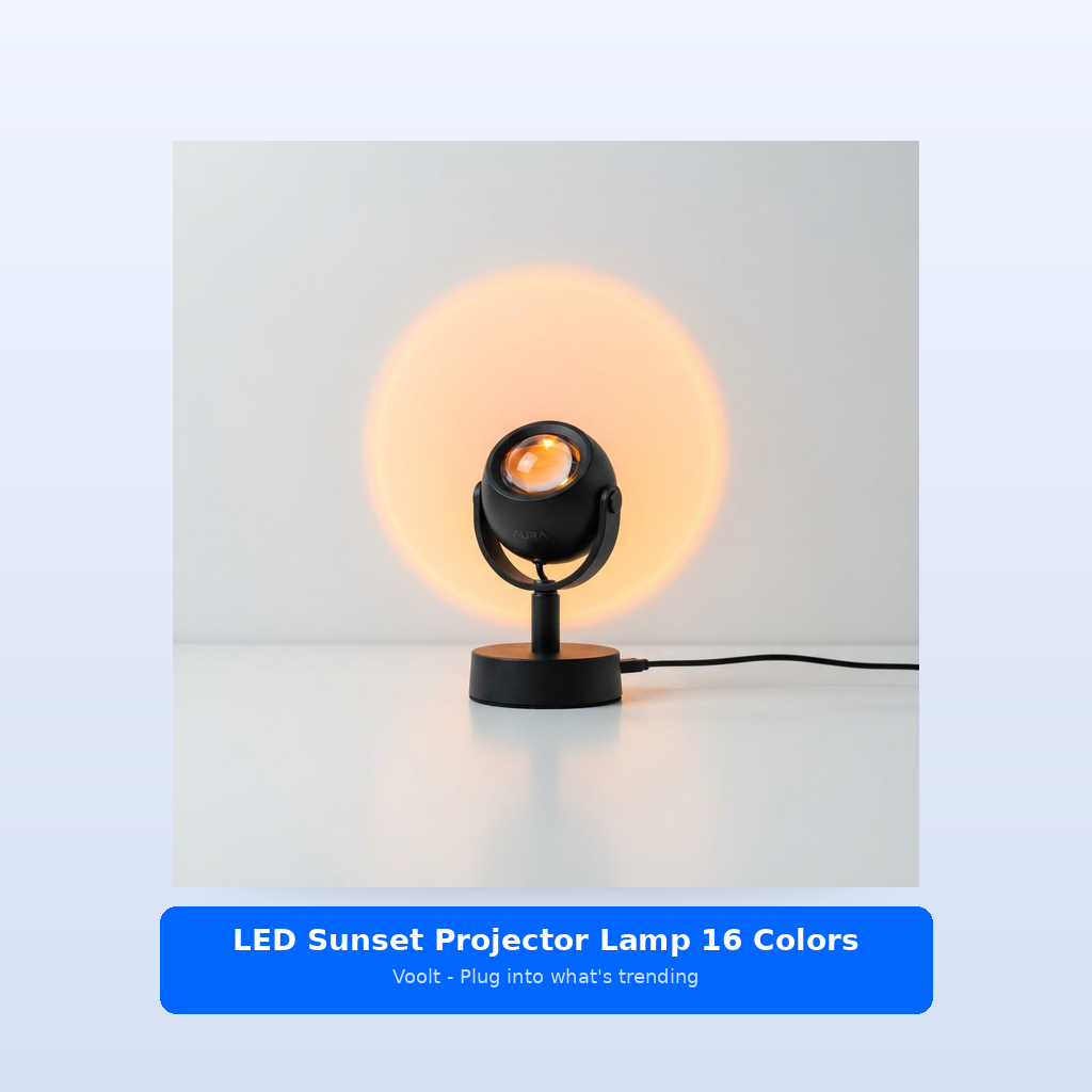Studio shot - LED Sunset Projector Lamp 16 Colors - Aesthetic Ph