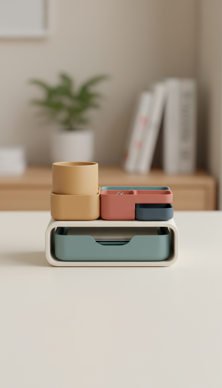 4-piece stackable desk organizer set