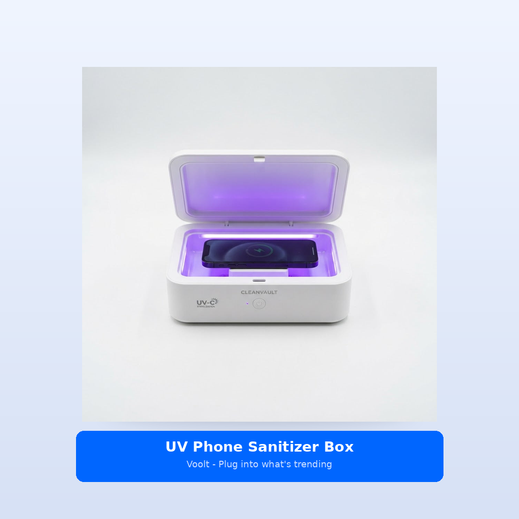 Studio shot - UV Phone Sanitizer Box - Wireless Charging, Kill 9
