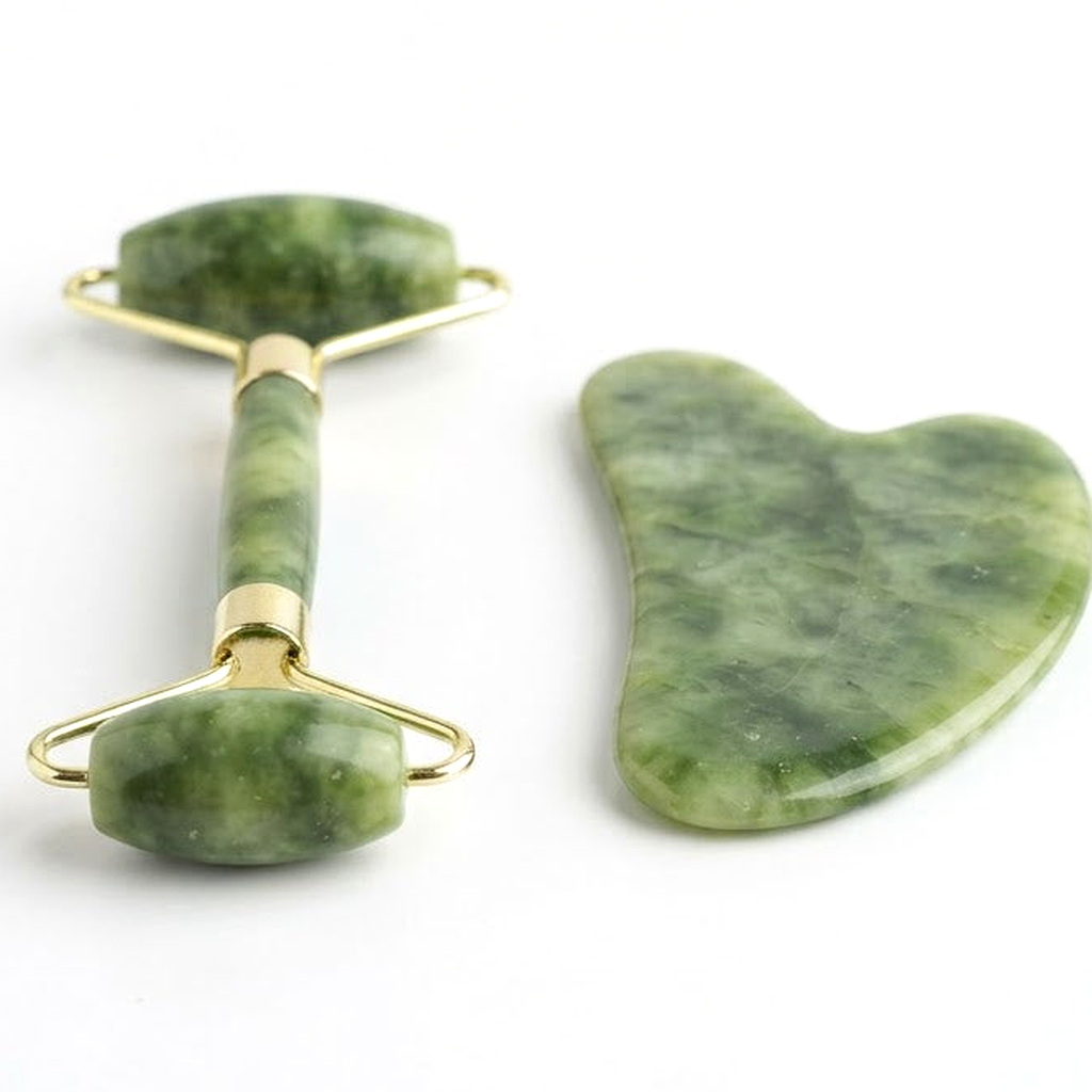 Detail view - Jade Roller and Gua Sha Set - Facial Massage, Impr