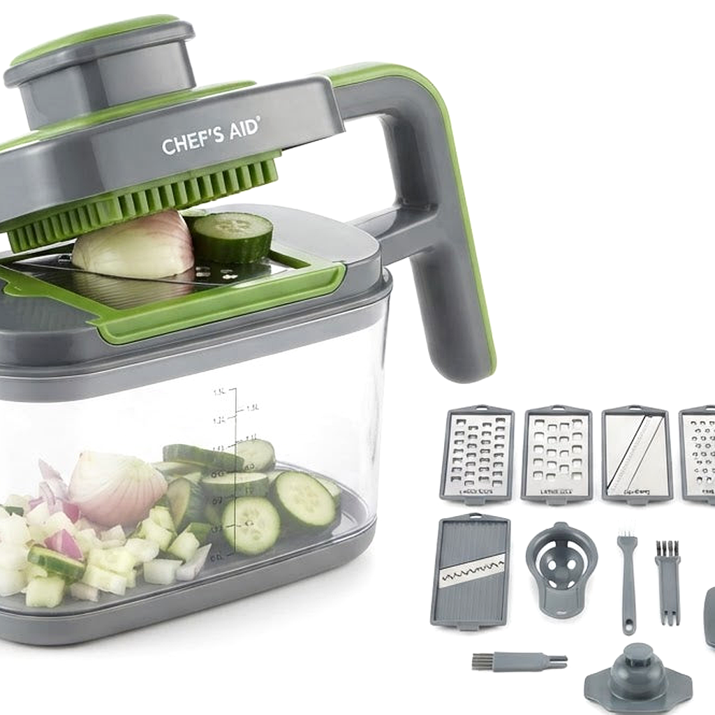 Detail view - 12-in-1 Vegetable Chopper - Stainless Steel Blades