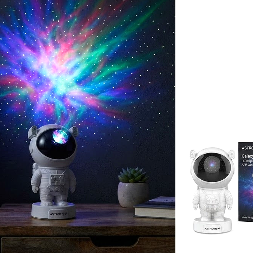 Detail view - Galaxy Star Projector LED Night Light - Bluetooth 