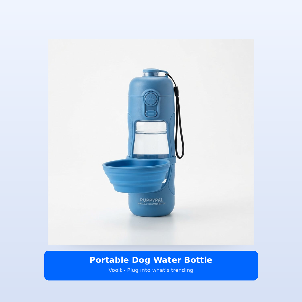 Studio shot - Portable Dog Water Bottle - Leak-Proof, Travel Fri