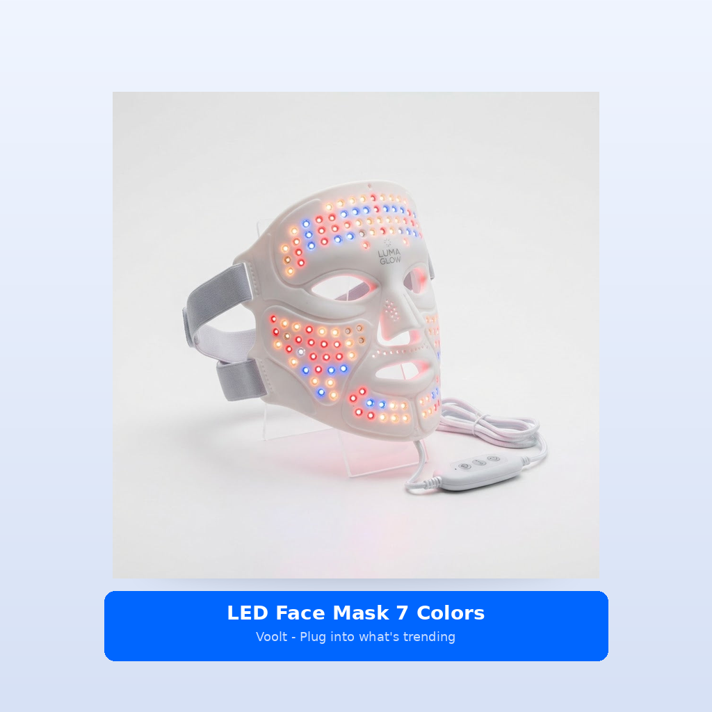 Studio shot - LED Face Mask 7 Colors - Skincare, Anti-Acne, Anti