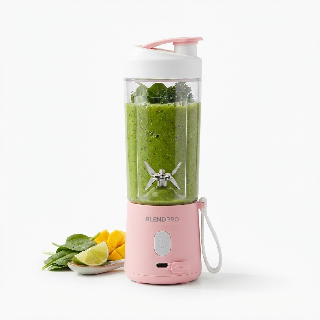 Portable Blender USB Rechargeable - 6 Blades, Crushes Ice