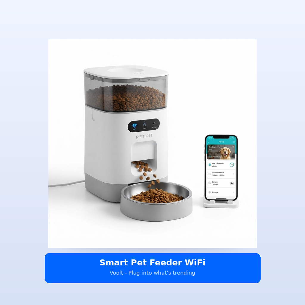 Studio shot - Smart Pet Feeder WiFi - 1080p Camera, App Control,